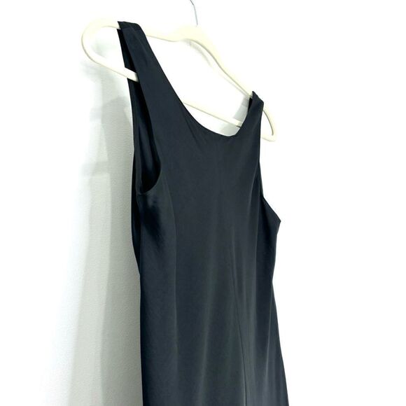 VINCE Black Satin Sleeveless Slip Midi dress - Picture 9 of 10